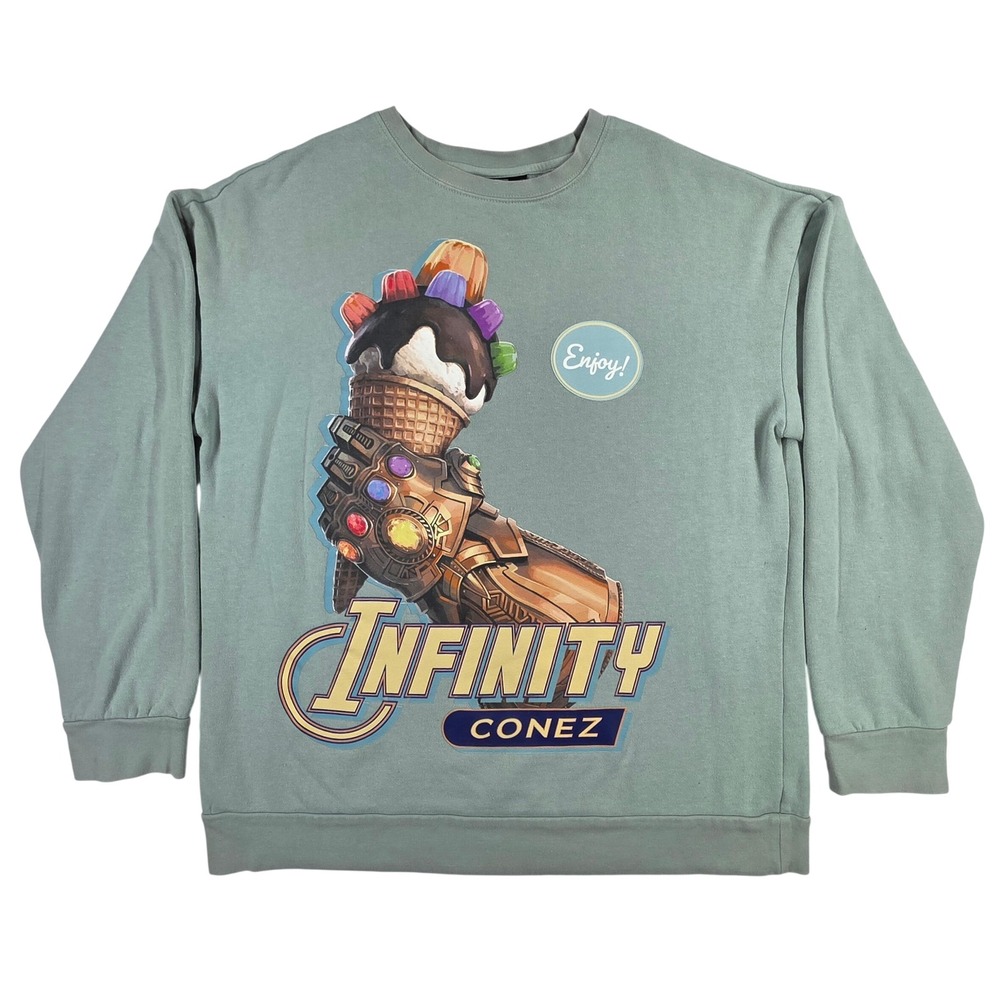 Marvel Thor Love and Thunder Infinity Conez Sweatshirt Green‎ Our Universe M
